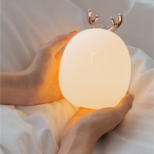 Trådløs silikon barnerom nattlampe med søtt design | Luvikno