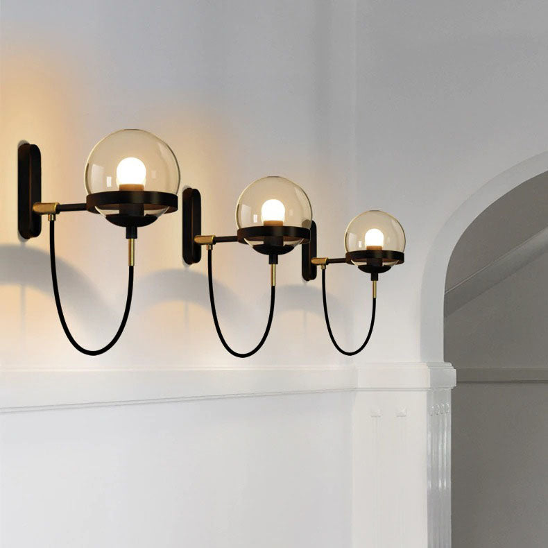 Chic Design Vegglampe med Glasskuppel | Luvikno