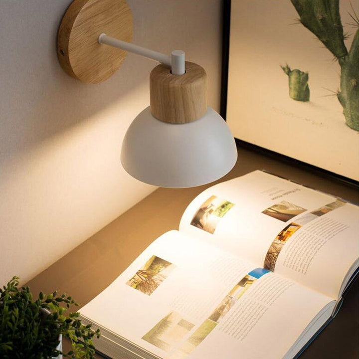 Retro trevegg sengebordlampe med vintage Edison-stil | Luvikno