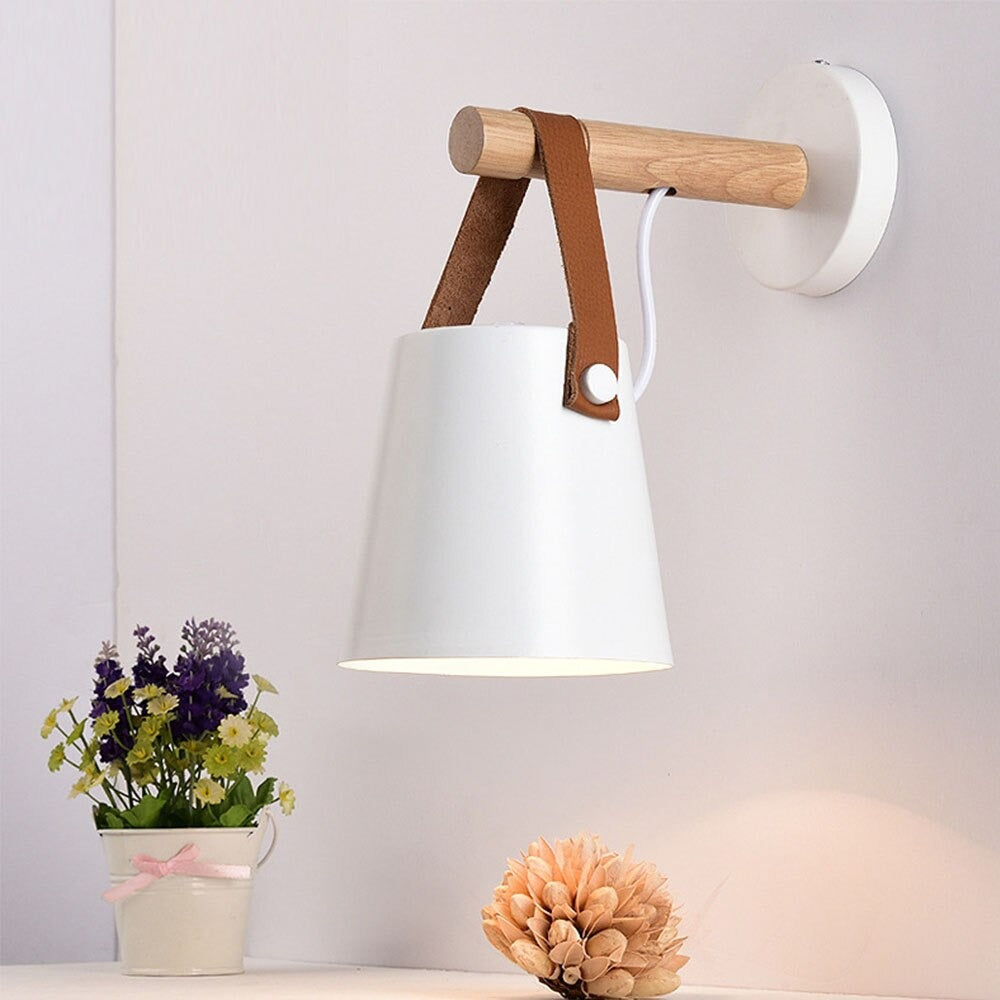 Skandinavisk Vegg Nattbord Lampe Retro Berøringsfølsomt Design | Luvikno