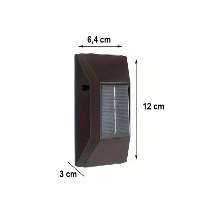 LED solcelle vegglampe (opp-nedlys), 2 stk. Svart | Luvikno