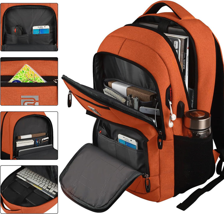 Slim anti-tyveri laptop ryggsekk med USB-ladeport | Luvikno