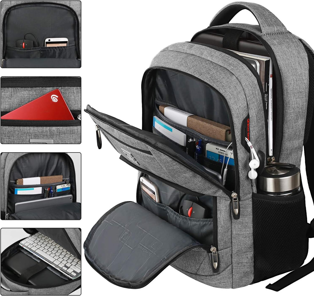 Slim anti-tyveri laptop ryggsekk med USB-ladeport | Luvikno