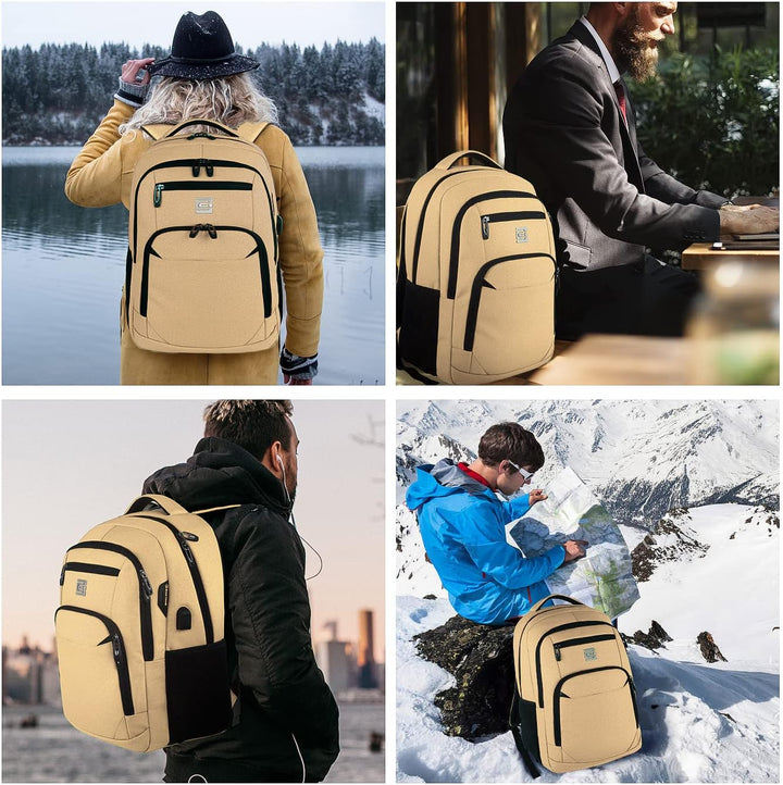 Slim anti-tyveri laptop ryggsekk med USB-ladeport | Luvikno