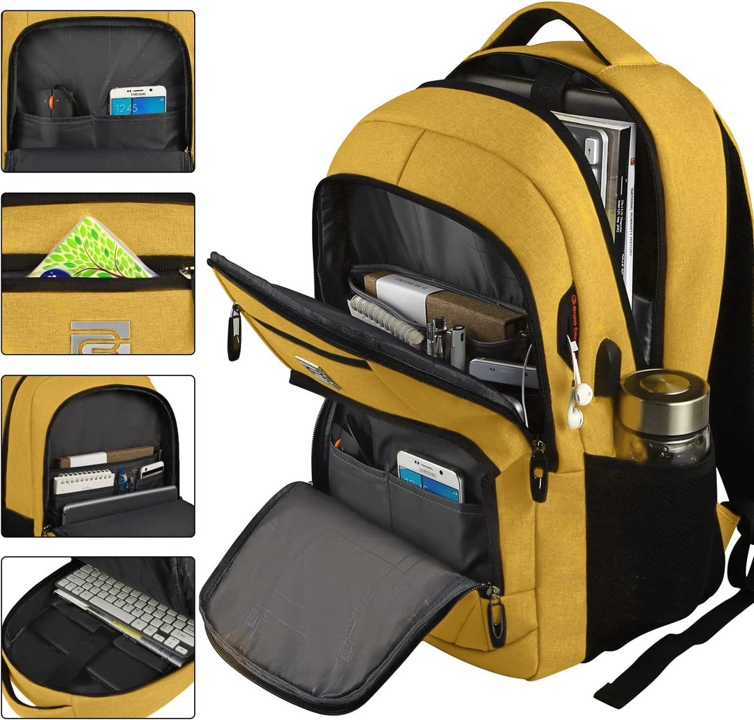 Slim anti-tyveri laptop ryggsekk med USB-ladeport | Luvikno