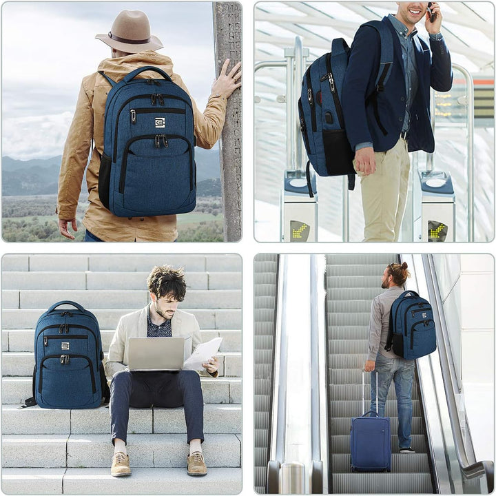 Slim anti-tyveri laptop ryggsekk med USB-ladeport | Luvikno