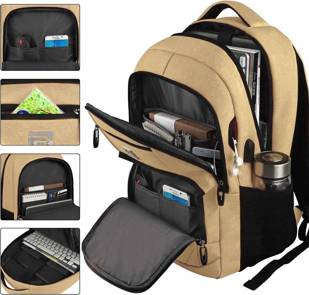 Slim anti-tyveri laptop ryggsekk med USB-ladeport | Luvikno