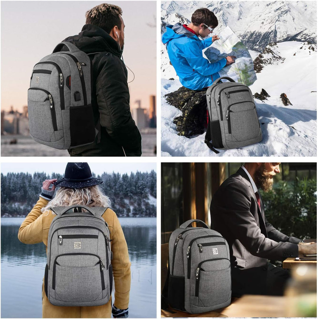 Slim anti-tyveri laptop ryggsekk med USB-ladeport | Luvikno