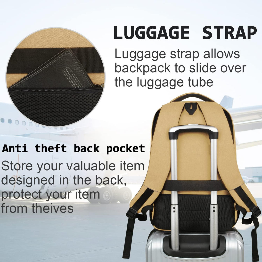 Slim anti-tyveri laptop ryggsekk med USB-ladeport | Luvikno