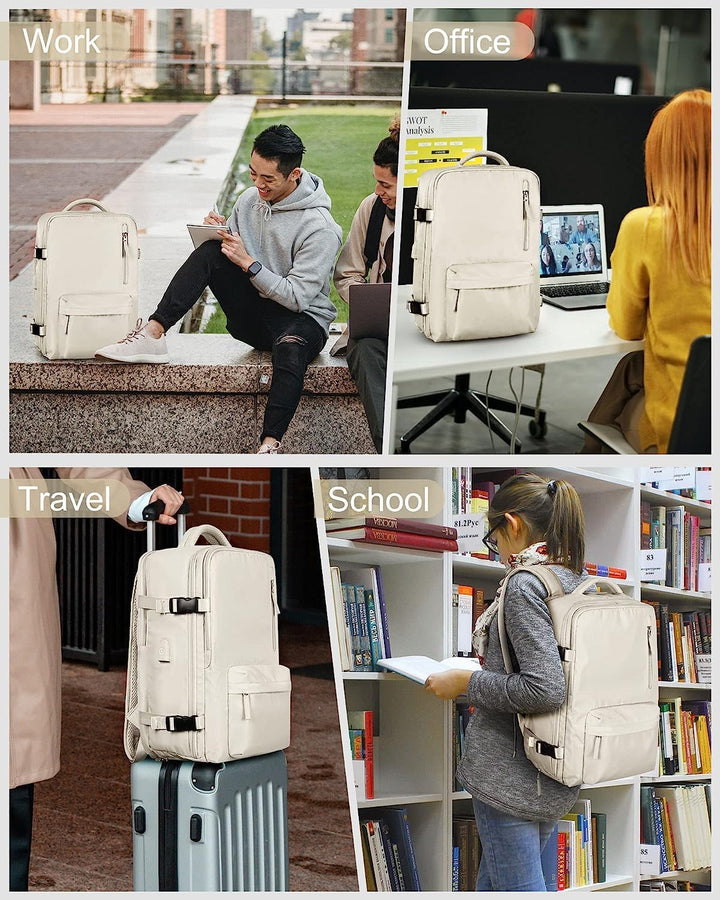 Vanntett reise ryggsekk med skopartisjon og USB-port – 14" bærbar PC passer | Luvikno