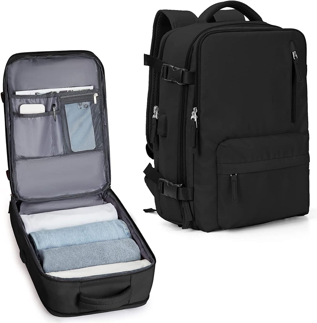 Vanntett reise ryggsekk med skopartisjon og USB-port – 14" bærbar PC passer | Luvikno