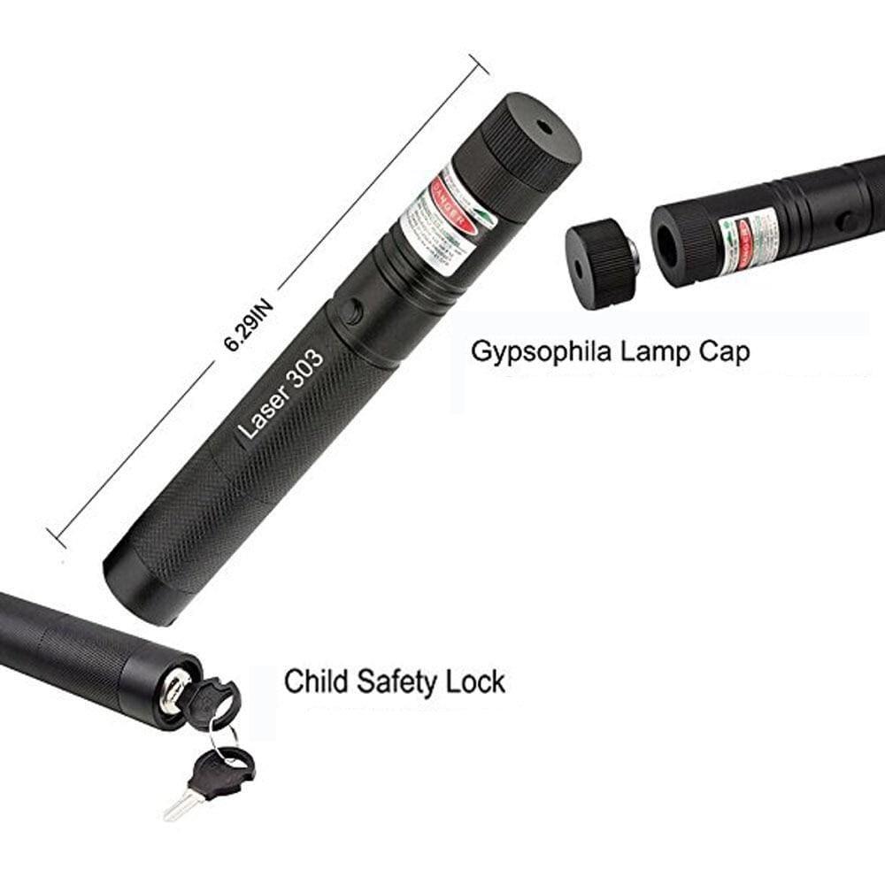 Høyytelses Laserpointer 303 | Kraftig Grønn Stråle for Langdistanse | Luvikno