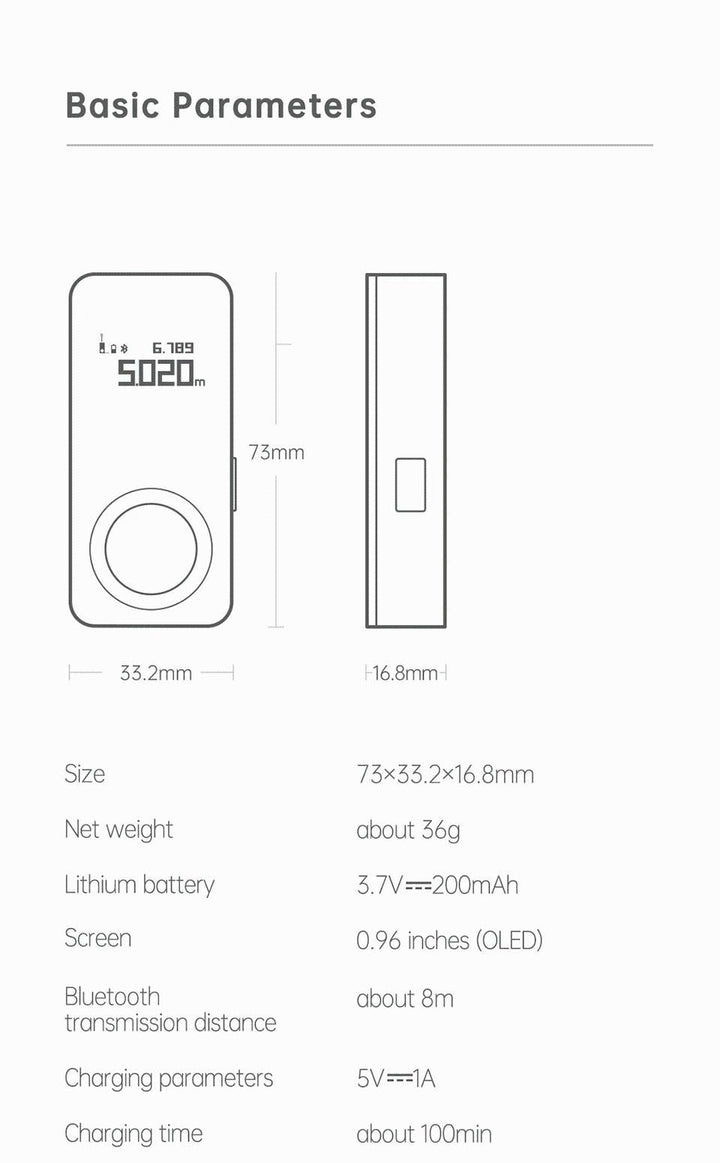 30M Digital Laser Tape Measure | Luvikno