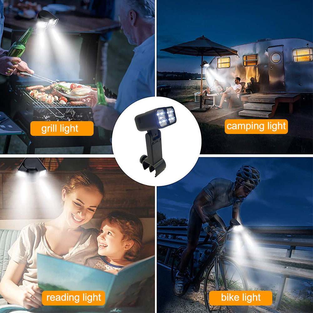 LED Bærbar BBQ Grill Lys Lampe med Håndtak Festeklips | Luvikno