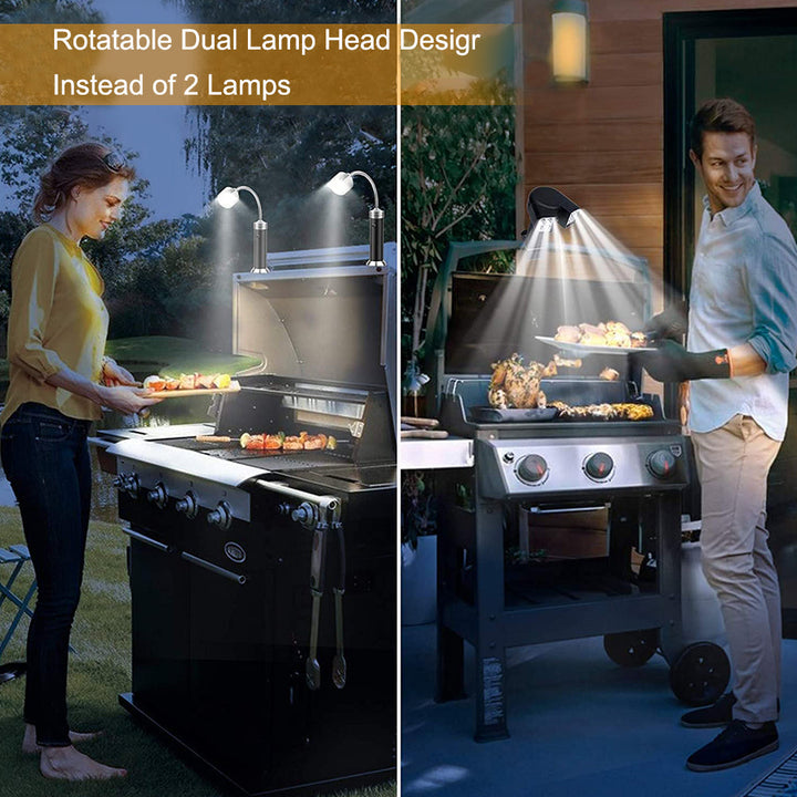 LED Bærbar BBQ Grill Lys Lampe med Håndtak Festeklips | Luvikno