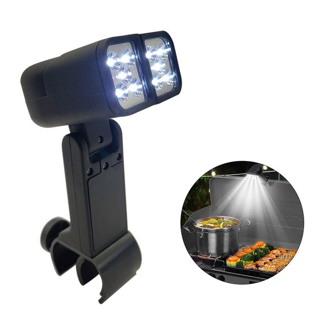 LED Bærbar BBQ Grill Lys Lampe med Håndtak Festeklips | Luvikno
