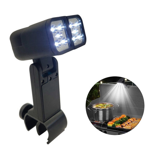 LED Bærbar BBQ Grill Lys Lampe med Håndtak Festeklips | Luvikno