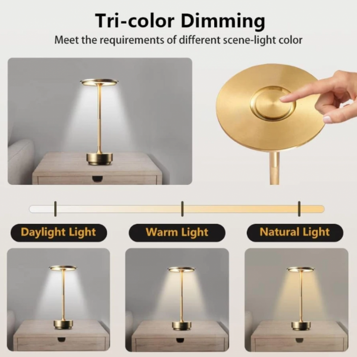 ClarityGlow Luxury Edition | Trådlamp LED Bordlampe | Luvikno