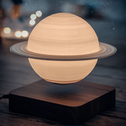 Luvikno | SaturnGlow – Flytende Designlampe med 3D Utskrift Teknologi