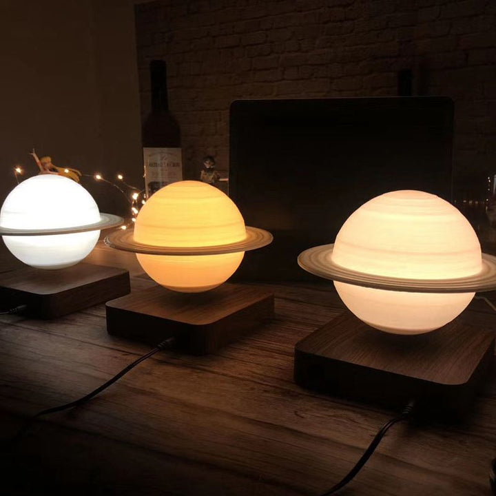 Luvikno | SaturnGlow – Flytende Designlampe med 3D Utskrift Teknologi