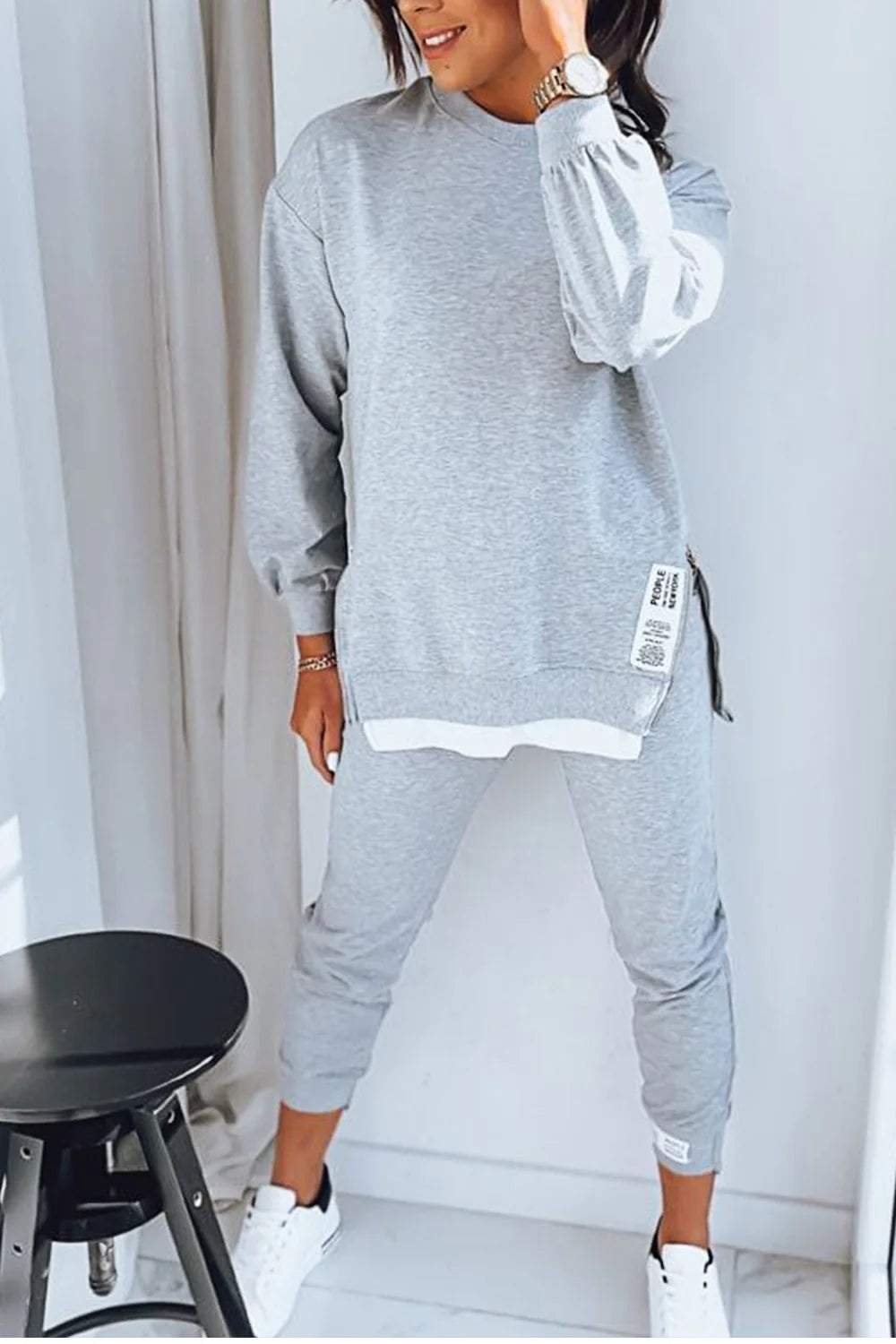 Luvik | Behagelig Sweatshirt- og Bukse-sett for kvinner