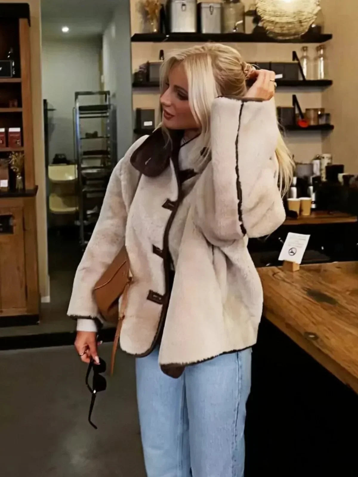 Luvik | Shearling Stand Collar Jacket