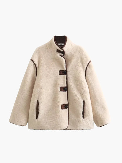 Luvik | Shearling Stand Collar Jacket