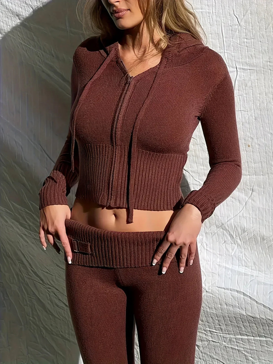 Luvik | Up Knit Hoodie og Jogger Set