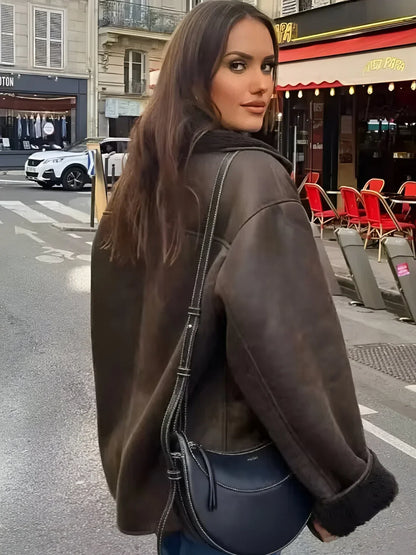 Luvik | Tyylikäs Tekoturkis Takki