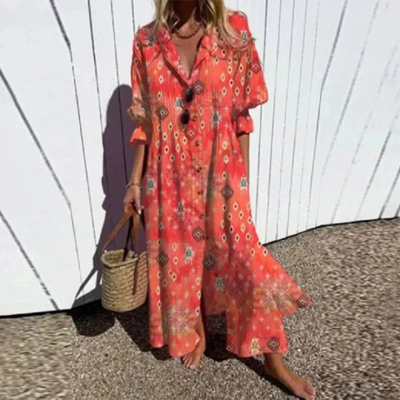 Luvik | Klassinen Boho Maxi Mekko
