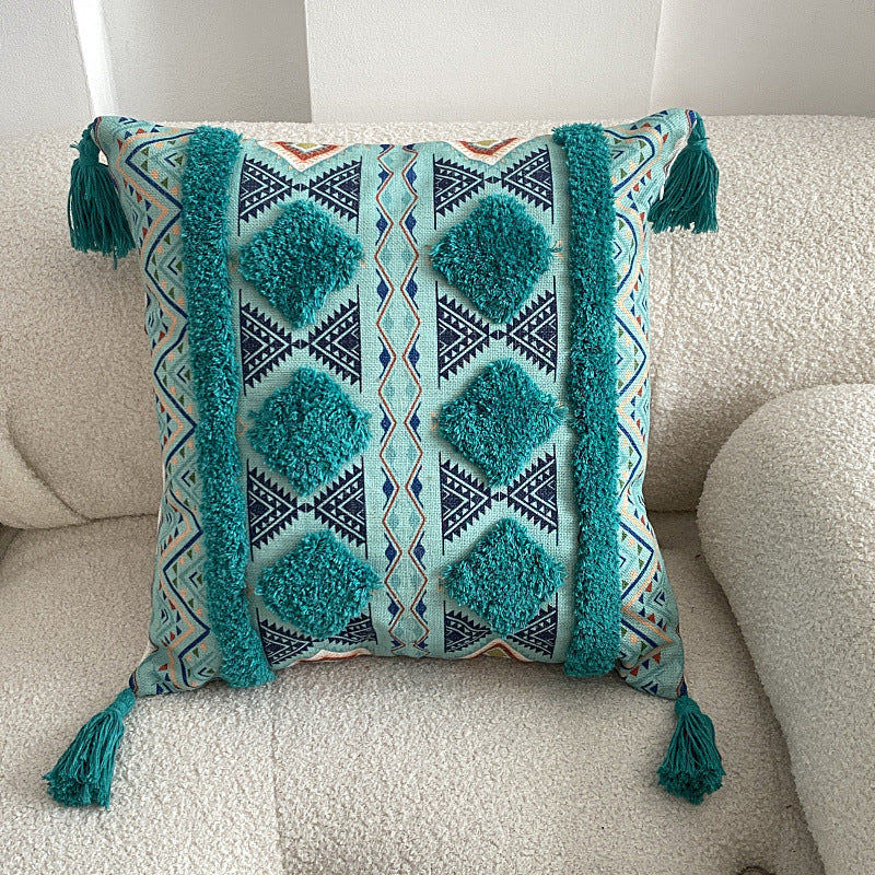 Boho foret linet frynse puteomslag