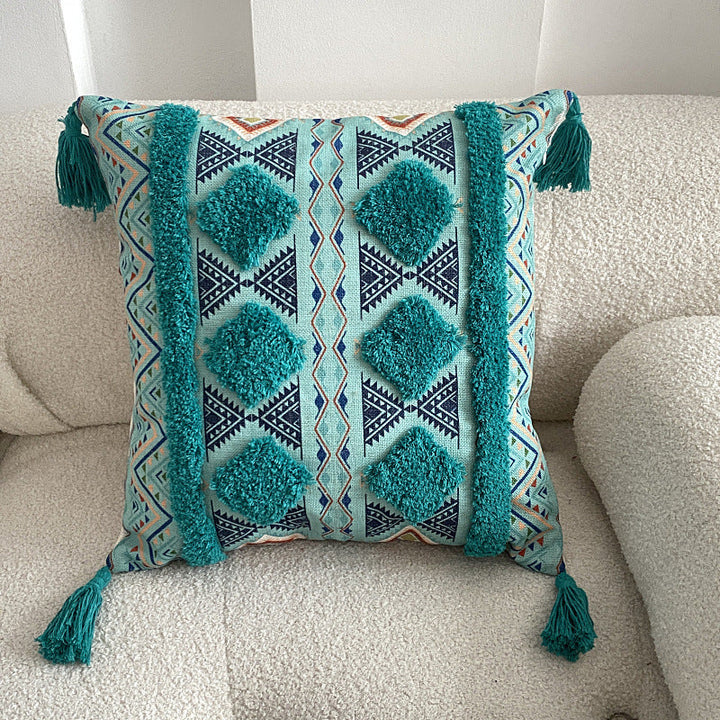 Boho foret linet frynse puteomslag