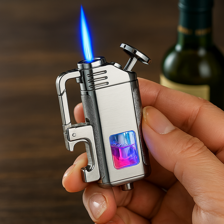 Moderne Vindresistente Metall Flaskeåpner Nøkkelring Lighter | Luvikno