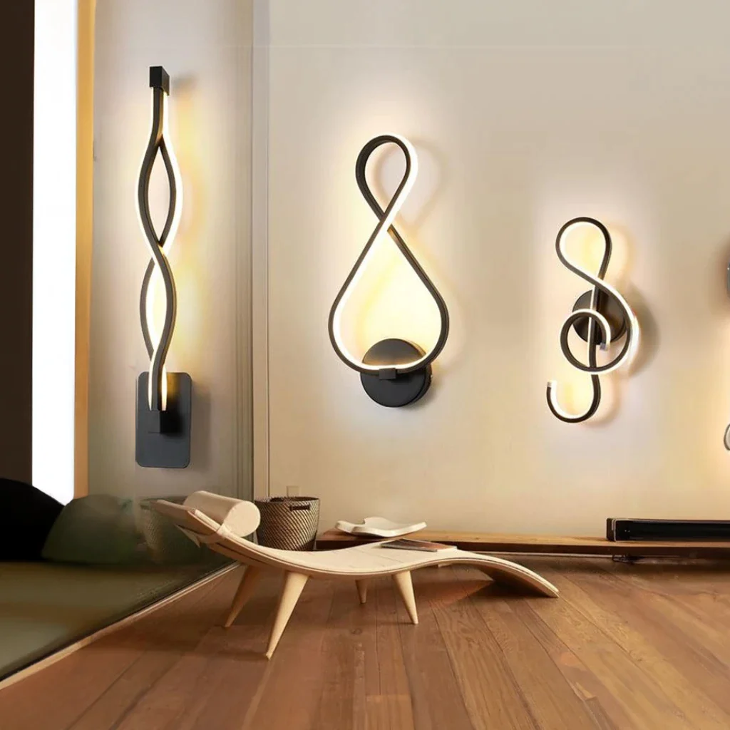 ÉclatHarmonieux – Elegant Vegglampe for en Avslappende Atmosfære Luvikno