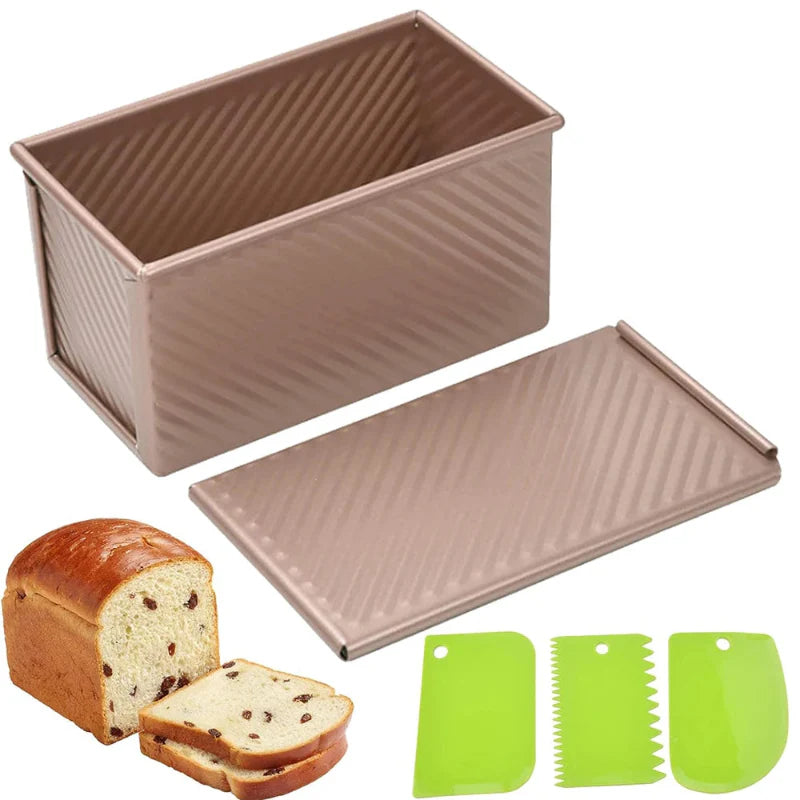 Lang Pullman Brødform med Lokk Non-Stick Rustfritt Stål Brødform | Luvikno