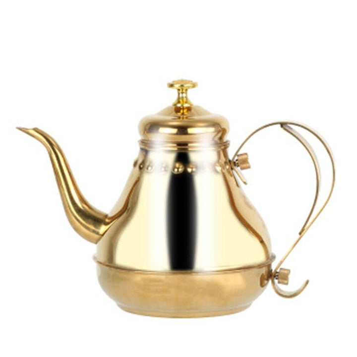 Lang rustfritt stål munn potte kjele med melkefilter infuser oolong te potte | Luvikno