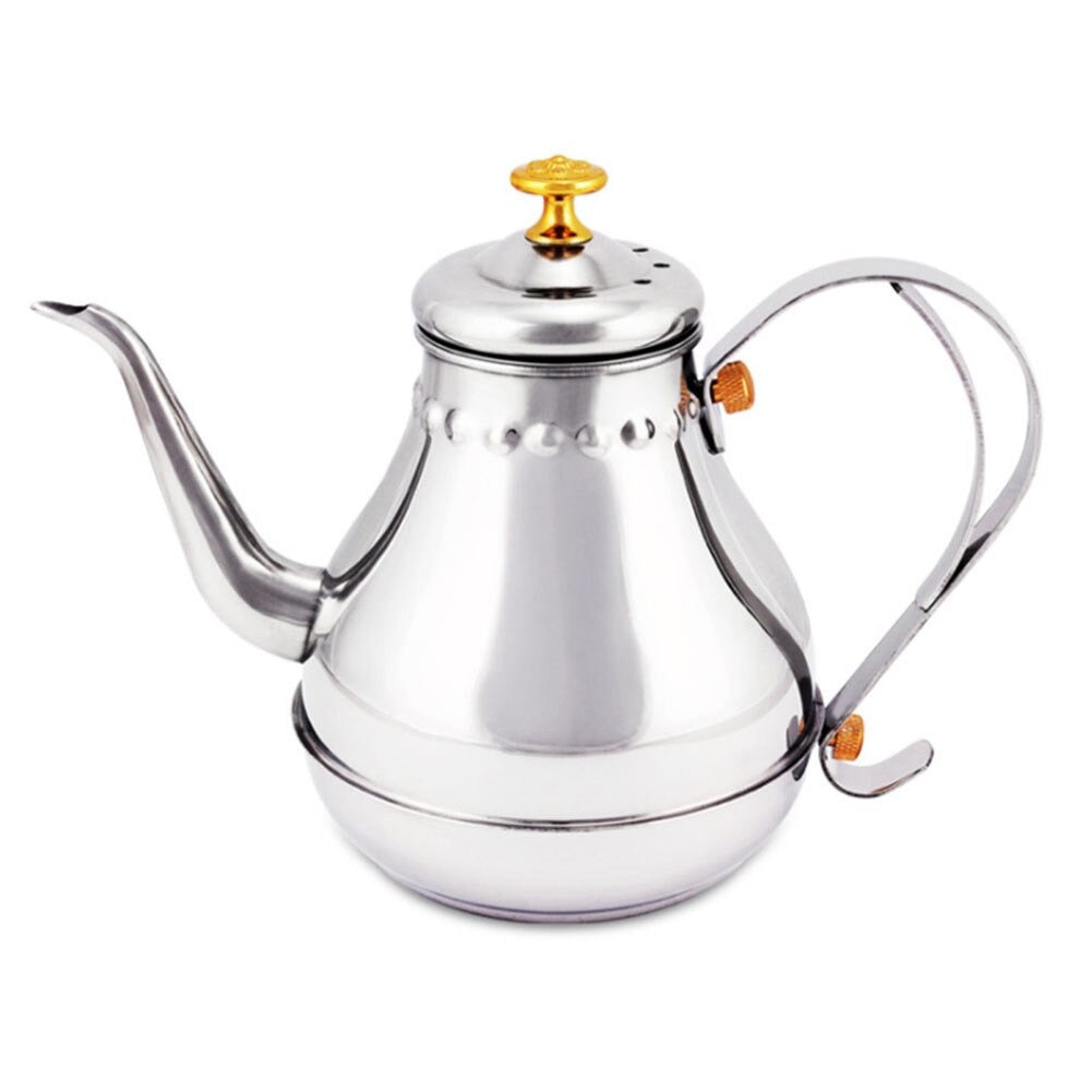 Lang rustfritt stål munn potte kjele med melkefilter infuser oolong te potte | Luvikno