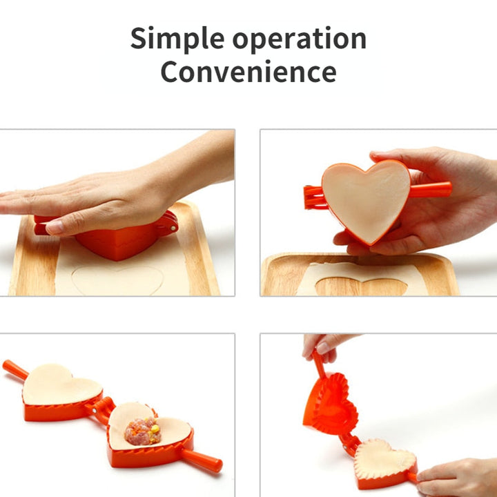 Love Shape Dumpling Mold Plastisk Mold Stor Kjøkken Tilbehør | Luvikno