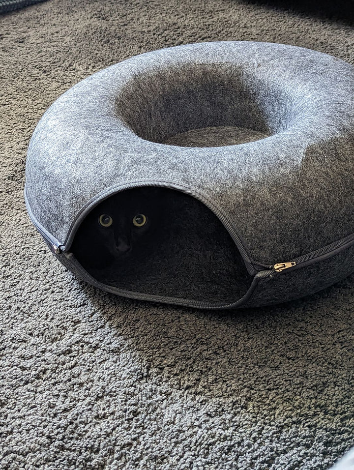 Purrfect Den - Luksus Katte Tunnel med Soveplass Luvikno