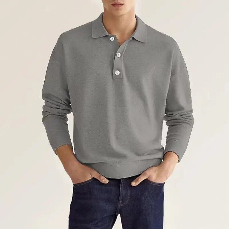 Luvik | Håndlaget polo shirt med lange ermer