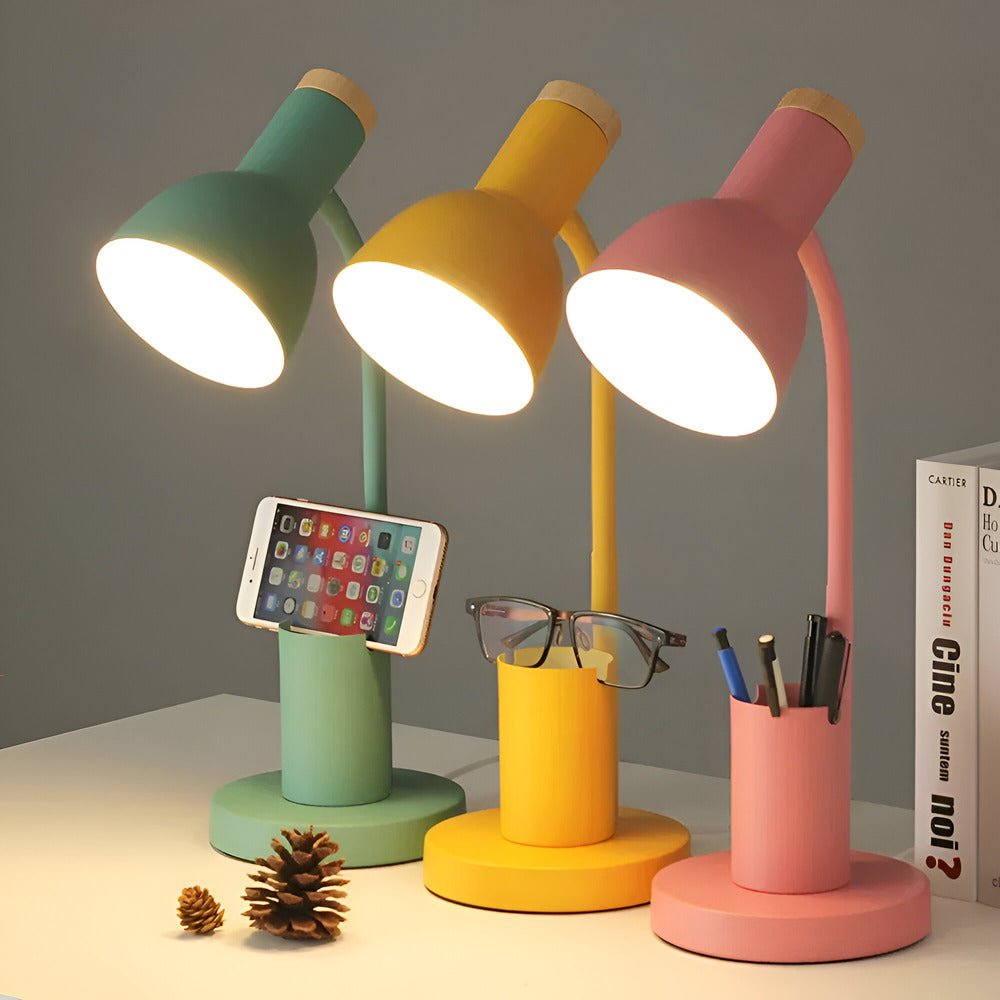 Luvikno | LumoDesk – LED bordlampe med pennholder for organisering og belysning