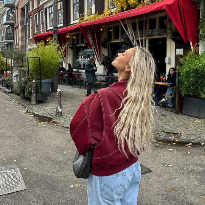 Luvik | Oversized rød jakke