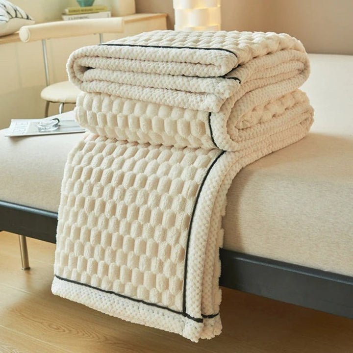 Plysj Fleece Teppe Myk Kaste Luvikno