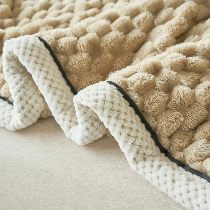 Plysj Fleece Teppe Myk Kaste Luvikno