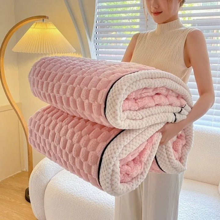 Plysj Fleece Teppe Myk Kaste Luvikno