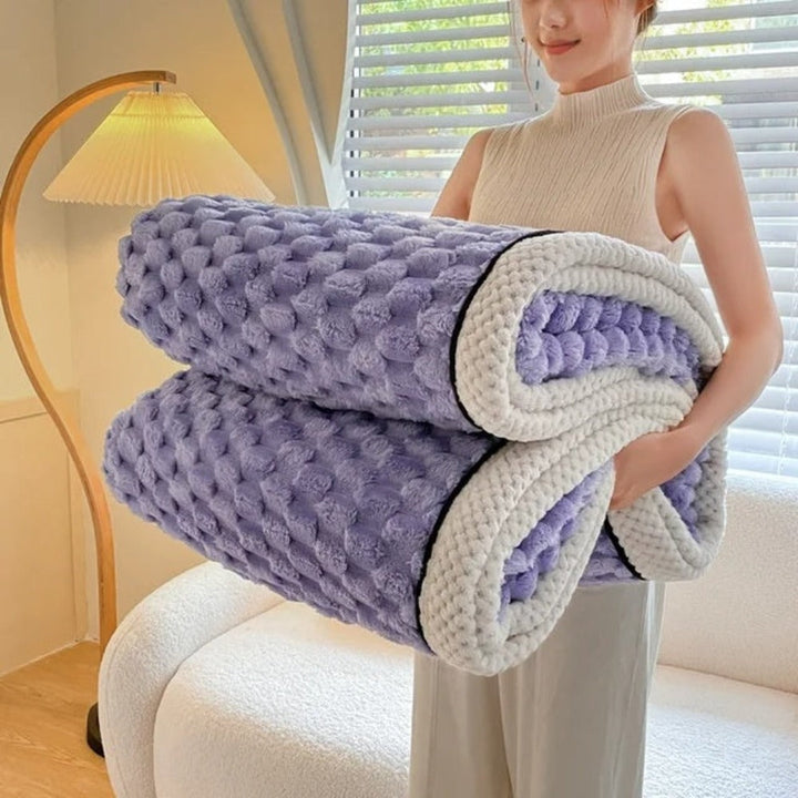 Plysj Fleece Teppe Myk Kaste Luvikno