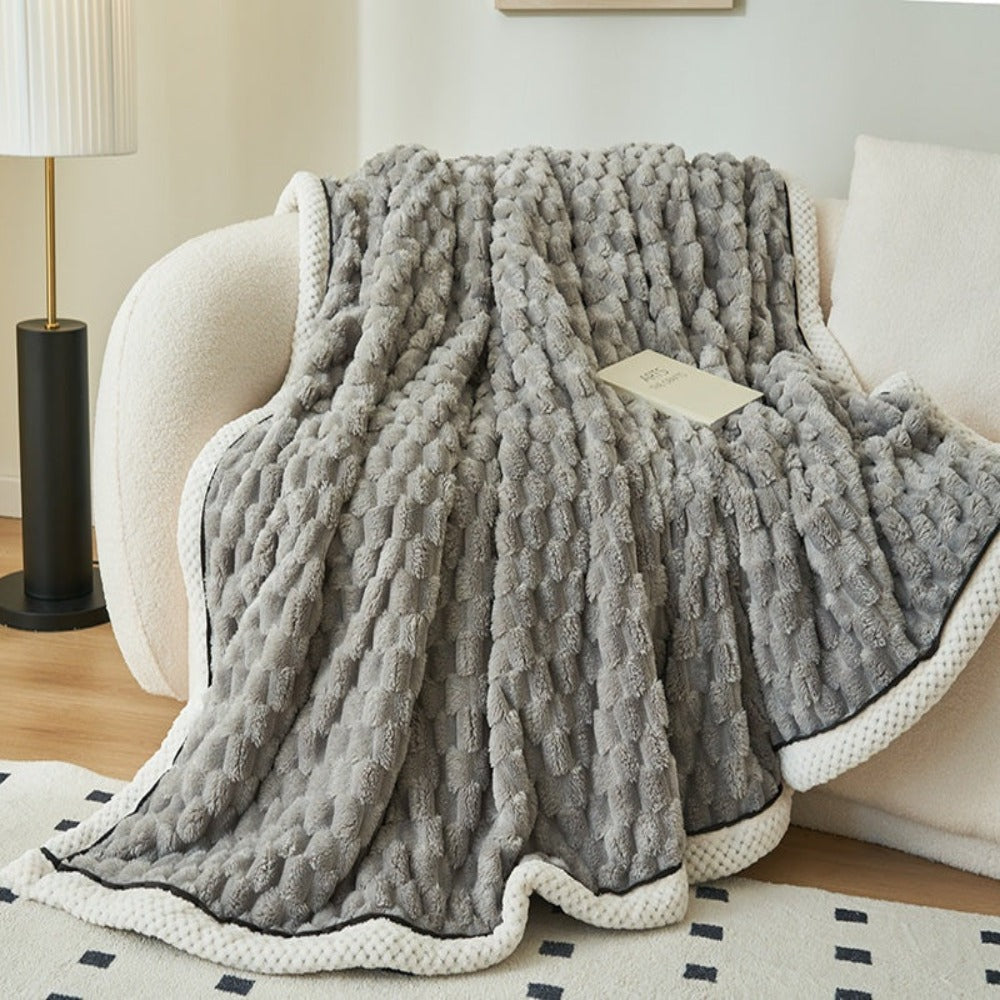 Plysj Fleece Teppe Myk Kaste Luvikno