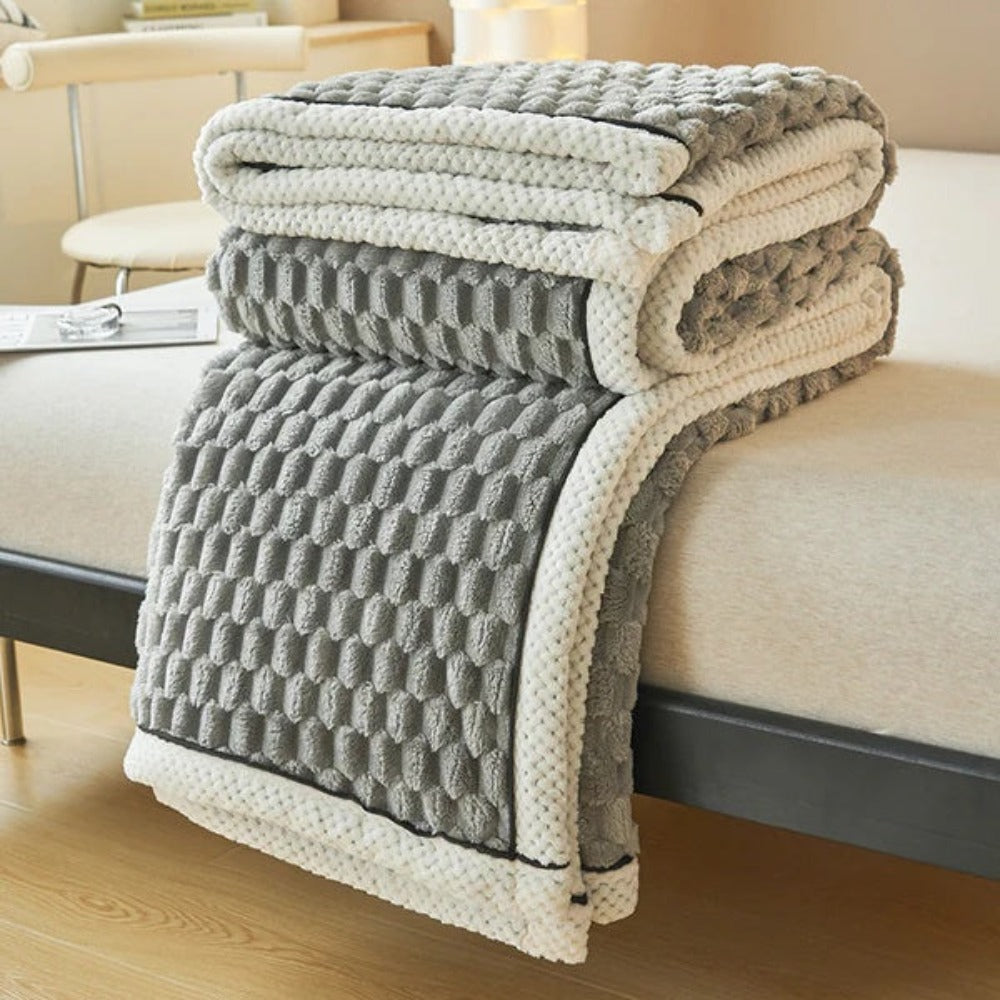 Plysj Fleece Teppe Myk Kaste Luvikno