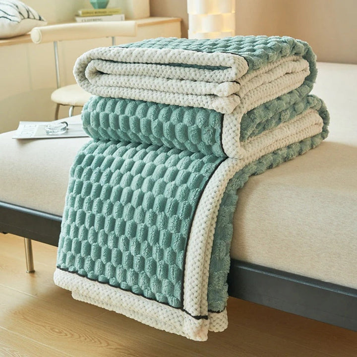 Plysj Fleece Teppe Myk Kaste Luvikno