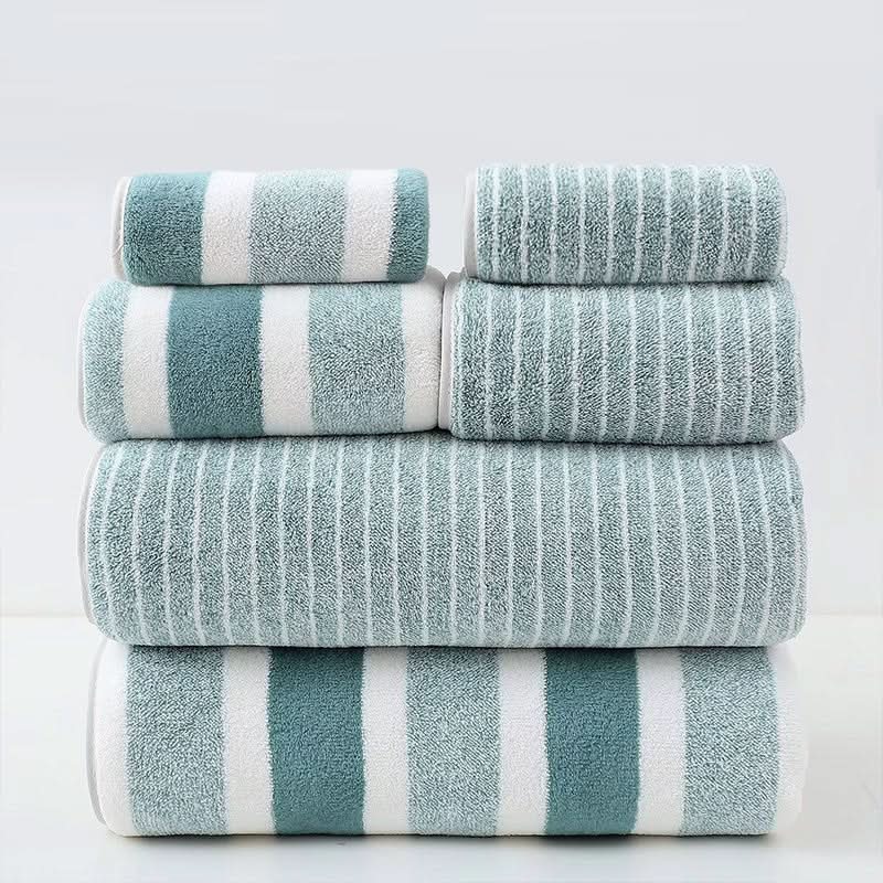 Luvikno | 8-delt korallsfleece håndklesett – Ultra-mykt & hurtig-tørkende